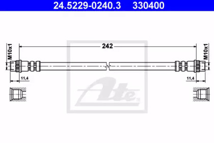 тормозные шланги ATE для RENAULT RAPID Фургон (F40_, G40_) 1.4 (F402)