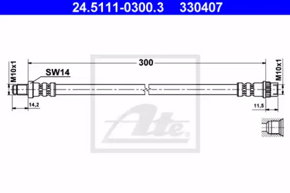 тормозные шланги ATE для RENAULT RAPID Фургон (F40_, G40_) 1.4 (F402)