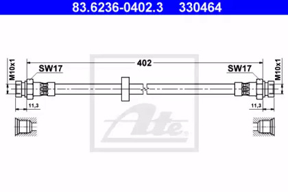 тормозные шланги ATE для VW CADDY II Variant (9K9B) 1.4