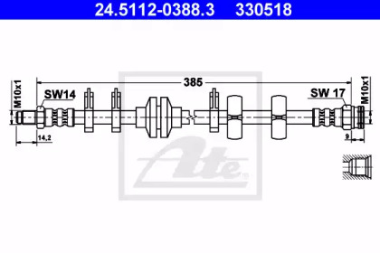 тормозные шланги ATE для ALFA ROMEO 146 (930_) 1.9 JTD (930.B4B)