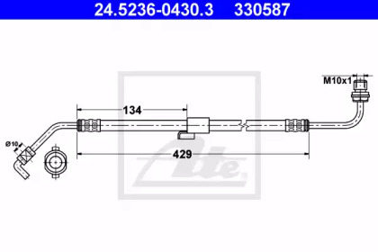 тормозные шланги ATE для FORD TRANSIT Фургон (E_ _) 2.5 TD (EAS, EAL)