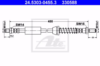 тормозные шланги ATE для FORD ORION III (GAL) 1.6 i