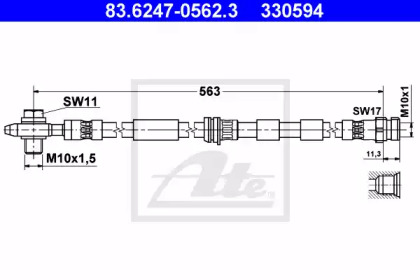 Тормоза ATE для VW BORA Variant (1J6) 2.8 V6 4motion