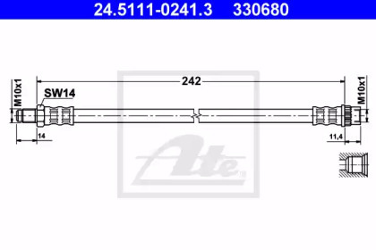 Тормоза ATE для RENAULT CLIO I (B/C57_, 5/357_) 1.4