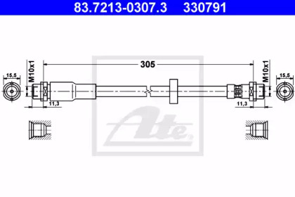 тормозные шланги ATE для AUDI A4 (8EC, B7) 2.0 TFSI