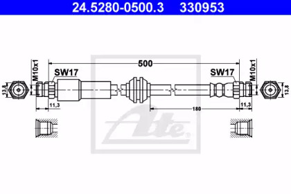 тормозные шланги ATE для VW CADDY III Variant (2KB, 2KJ, 2CB, 2CJ) 1.6