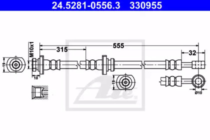 тормозные шланги ATE для NISSAN ALMERA I (N15) 2.0 D