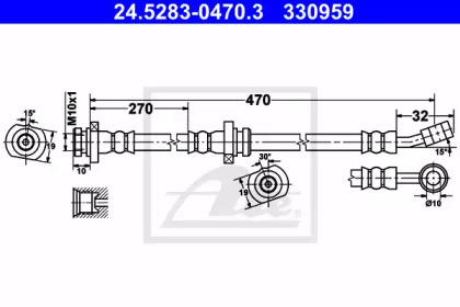 тормозные шланги ATE для NISSAN ALMERA I (N15) 2.0 D