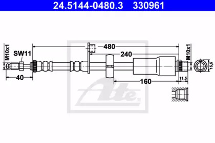 Тормоза ATE для PEUGEOT 207 CC (WD_) 1.6 16V Turbo