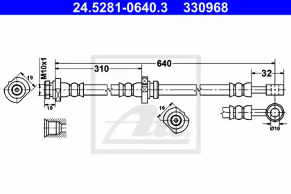 тормозные шланги ATE для NISSAN PRIMERA Hatchback (P12) 1.6