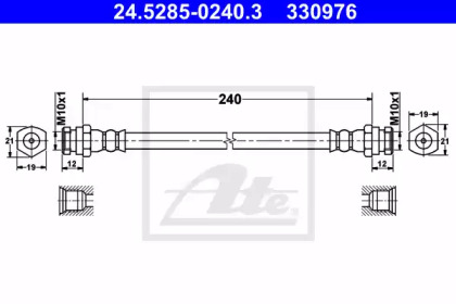 тормозные шланги ATE для KIA SHUMA (FB) 1.8 i 16V