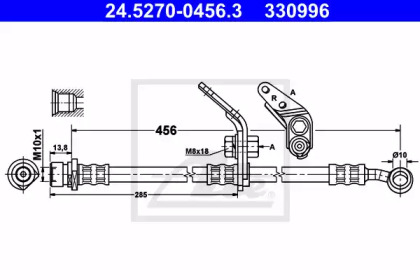 тормозные шланги ATE для HONDA ACCORD VII Tourer (CM, CN) 2.0 (CM1)