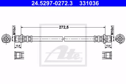 тормозные шланги ATE для HONDA JAZZ II (GD_, GE3, GE2) 1.3 (GD1)
