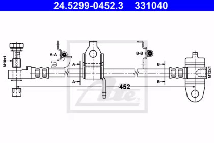 тормозные шланги ATE для FORD TRANSIT c бортовой платформой/ходовая часть (FM_ _, FN_ _) 2.3 BiFuel
