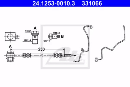 тормозные шланги ATE для VW BORA Variant (1J6) 1.4 16V