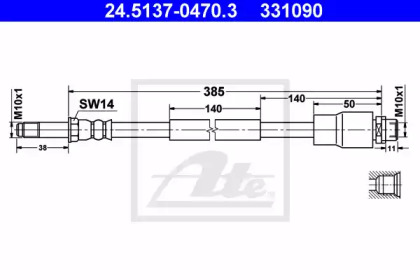 Тормоза ATE для VW CRAFTER 30-50 c бортовой платформой/ходовая часть (2F_) 2.0 TDI