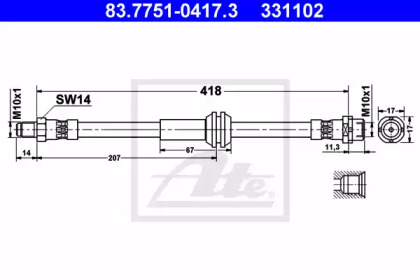 Тормоза ATE для MINI MINI купе (R58) Cooper