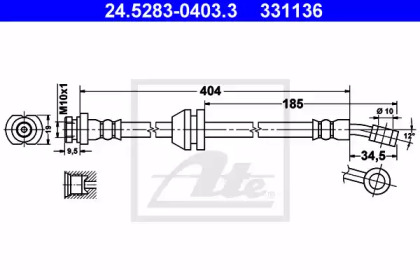 тормозные шланги ATE для CHEVROLET MATIZ (M200, M250) 1.0