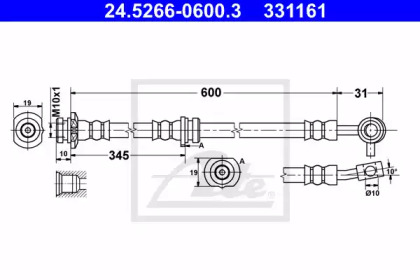 Тормоза ATE для NISSAN QASHQAI II (J11, J11_) 1.5 dCi