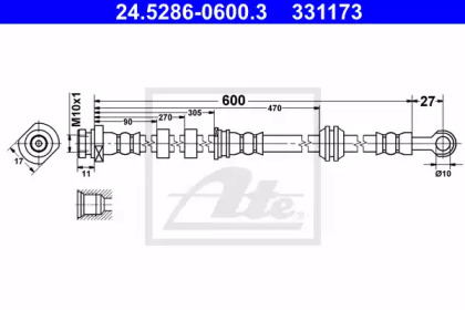 Тормоза ATE для PEUGEOT 4007 (GP_) 2.0 4x4