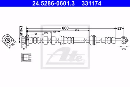 Тормоза ATE для PEUGEOT 4007 (GP_) 2.0 4x4