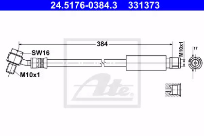 тормозные шланги ATE для CHEVROLET MALIBU (V300) 2.0 D