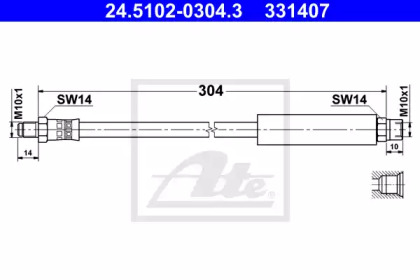 тормозные шланги ATE для BMW 3 (E30) M3 2.3