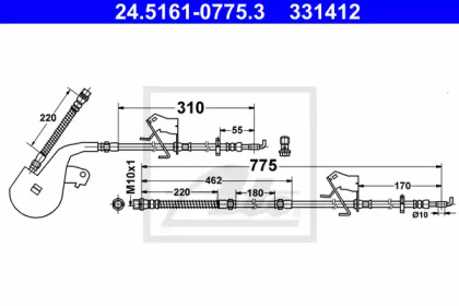 тормозные шланги ATE для PEUGEOT 508 SW 2.2 HDi