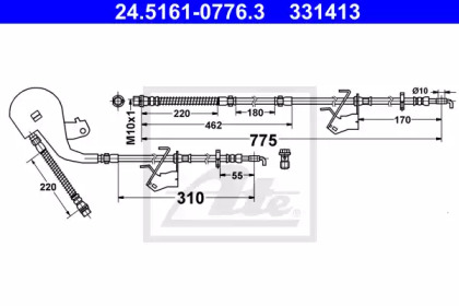 тормозные шланги ATE для PEUGEOT 508 SW 2.2 HDi
