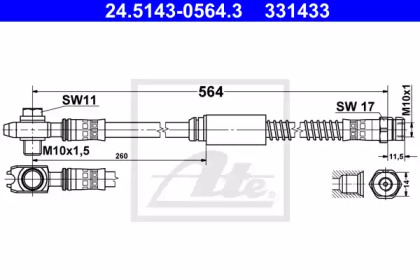 Тормоза ATE для VW GOLF VI (5K1) 2.0 TDI
