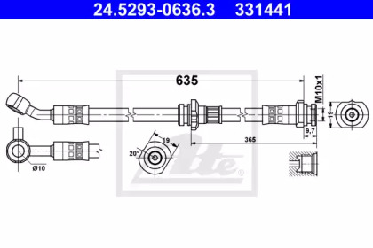 Тормоза ATE для NISSAN JUKE (F15) 1.6 DIG-T 4x4