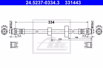 Тормоза ATE для VW TRANSPORTER IV c бортовой платформой/ходовая часть (70XD) 1.9 TD