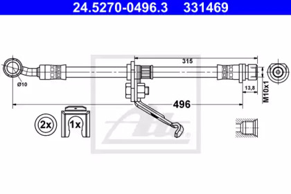 Тормоза ATE для HONDA ACCORD VIII универсал (CW) 2.2 i-DTEC (CW3)