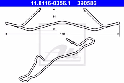 Суппорт диского колесного тормозного механизма ATE для MAZDA 3 (BK) 2.3 MPS Turbo