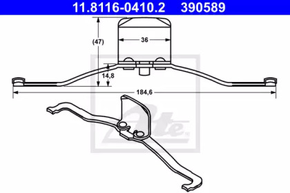 Суппорт диского колесного тормозного механизма ATE для VW GOLF VI (5K1) 1.6