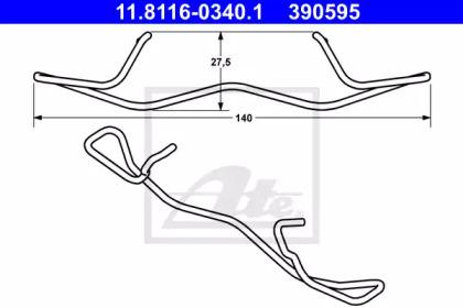 Суппорт диского колесного тормозного механизма ATE для MAZDA 3 (BK) 2.3 MPS Turbo