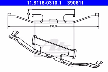Комплектующие ATE для VW MULTIVAN V (7HM, 7HN, 7HF, 7EF, 7EM, 7EN) 1.9 TDI