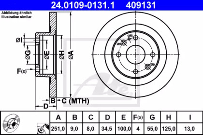 Дисковой тормозной механизм ATE для MAZDA 323 S IV (BG) 1.8 16V Turbo 4WD