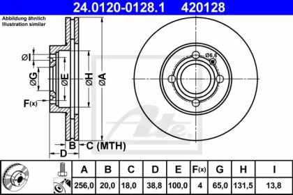 Тормозной диск ATE для VW GOLF II (19E, 1G1) 1.8 GTI 16V