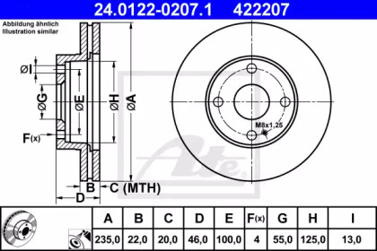 Дисковой тормозной механизм ATE для MAZDA 323 S VI (BJ) 1.5 16V