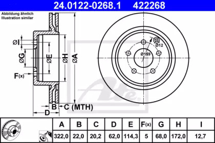 Дисковой тормозной механизм ATE для NISSAN 350 Z купе (Z33) 3.5