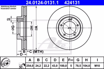 Дисковой тормозной механизм ATE для FORD TRANSIT Фургон (E_ _) 2.0 i (EAL, EAS)