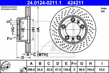 Дисковой тормозной механизм ATE для PORSCHE BOXSTER (987) 2.7
