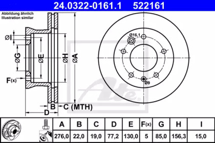 Дисковой тормозной механизм ATE для MERCEDES-BENZ SPRINTER 3-t Фургон (903) 308 CDI