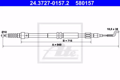 Рычаги / Тросы / Тяги ATE для VW TRANSPORTER IV c бортовой платформой/ходовая часть (70XD) 2.4 D