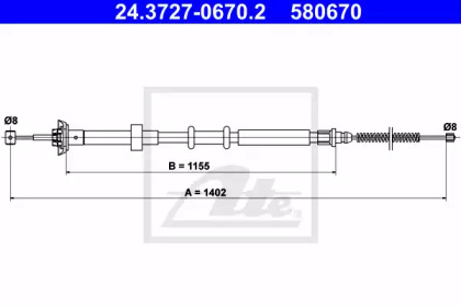 Рычаги / Тросы / Тяги ATE для FORD KA (RU8) 1.2