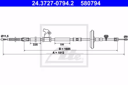 Тормоза ATE для CHEVROLET CRUZE Station Wagon (J308) 1.6