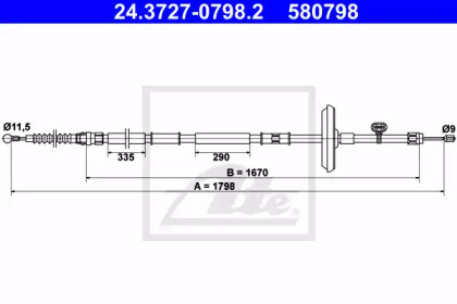 Тормоза ATE для CHEVROLET CRUZE Station Wagon (J308) 1.6