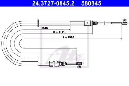 Рычаги / Тросы / Тяги ATE для PEUGEOT 207 CC (WD_) 1.6 16V Turbo