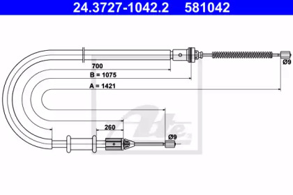 Тормоза ATE для NISSAN KUBISTAR (X76) 1.5 dCi